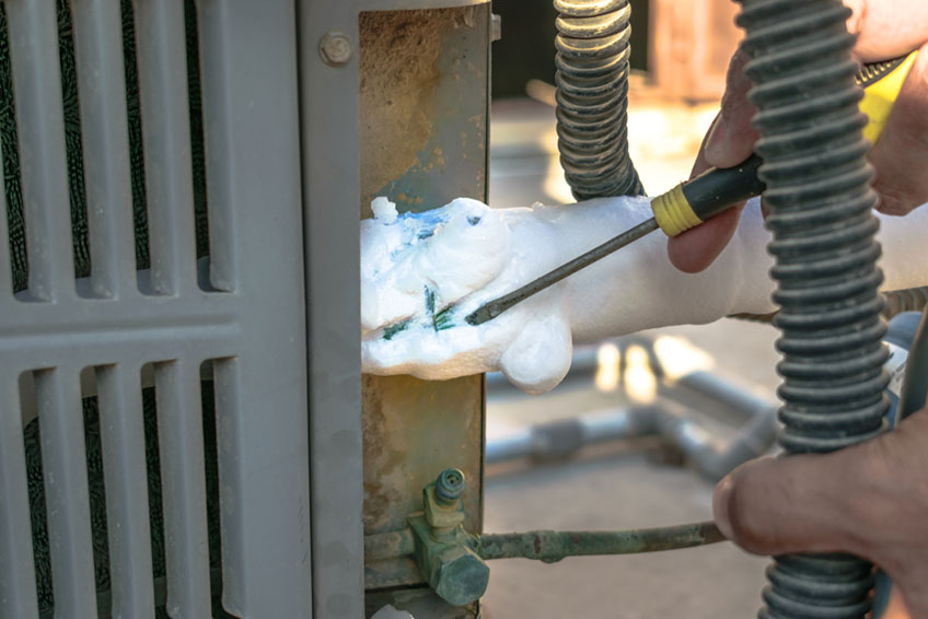 Frozen AC coil Frozen AC coil
