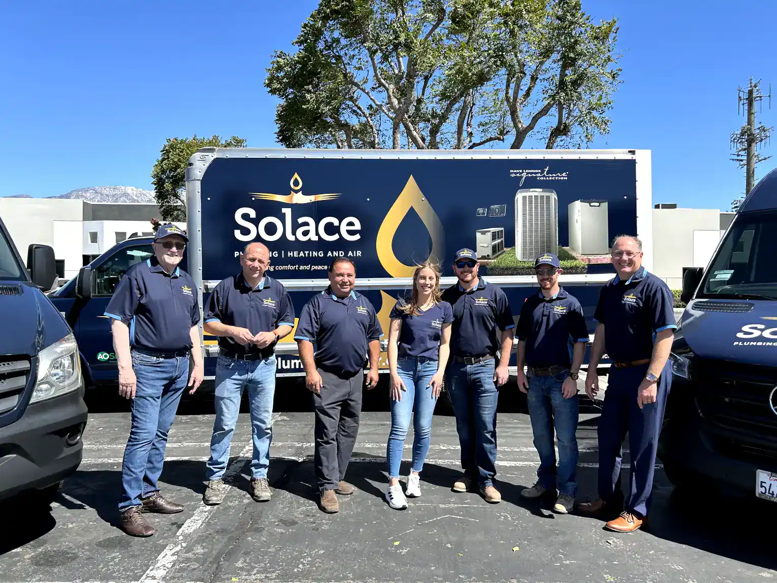 Solace-Plumbing-Heating-and-Air-Van-and-Staff