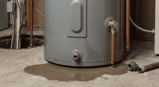 Pooling Water Around the Base of the Tank
