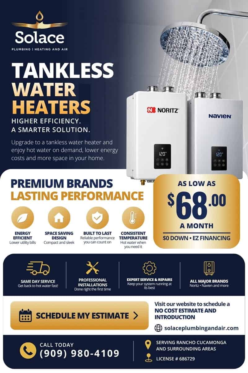 tankless water heater pop up